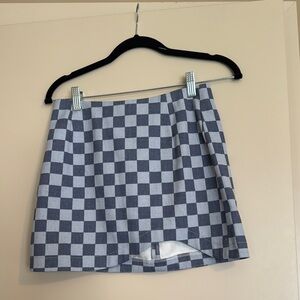 Emory Park Blue and White Mini Skirt